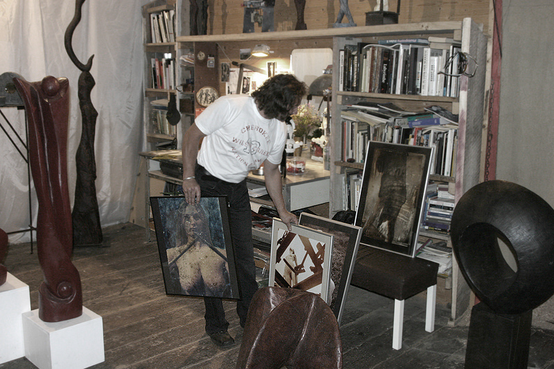 Rundgang im alten Atelier von Siegfried Haas im Schönfelder Hochland